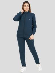 Women’s Navy Blue Sports Tracksuit – Full Zip Athletic Activewear Set