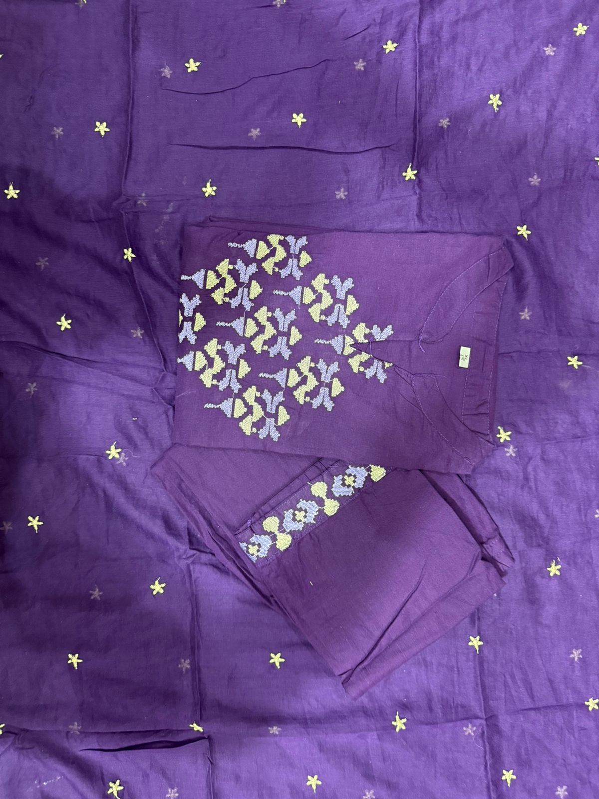 Royal Purple Mirror Work Kurta Set for Women with Palazzo & Dupatta – Festive Ethnic Wear